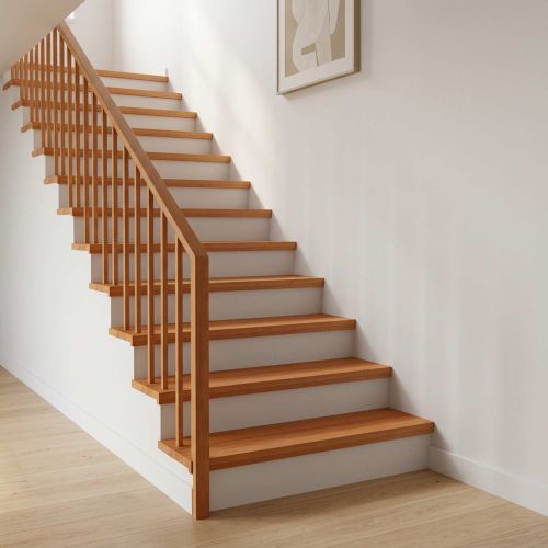 Стъпала за стълби 4 бр. 90 x 25 x 2 cm Светло кафяво