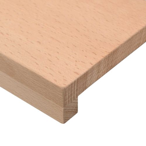 Стъпала за стълби 8 бр. 70 x 25 x 2 cm Натурално Солидно бук