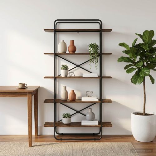 Рафт за книги 5 нива 100 x 35 x 175,5 см PB Опушен дъб