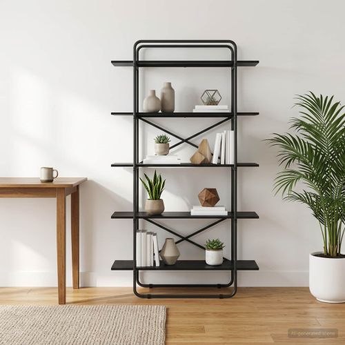Рафт за книги 5 нива 100 x 35 x 175,5 см Инженерна дървесина