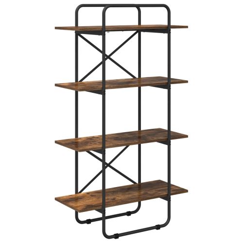 Рафт за книги 4 нива 60 x 35 x 140 см PB Опушен дъб