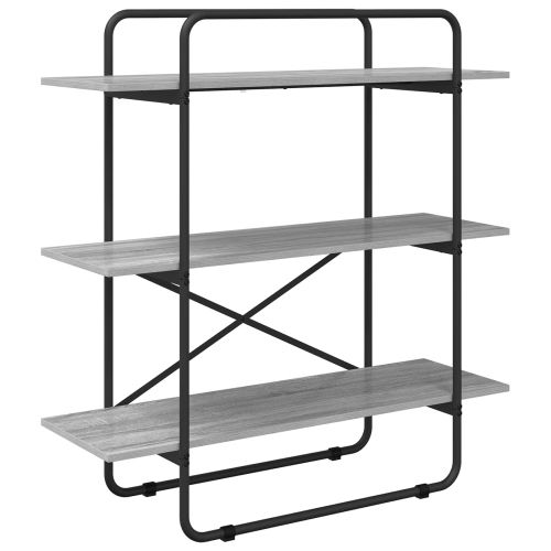 Рафт за книги 3 нива 100 x 35 x 105 см PB Сив Сонома