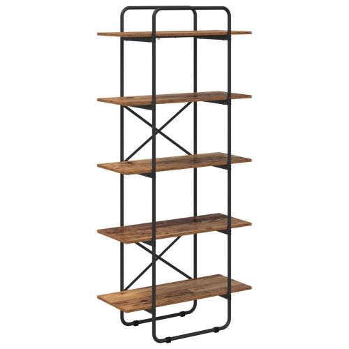 Рафт за книги 5 нива 80 x 35 x 175,5 см PB Дъбова дървесина