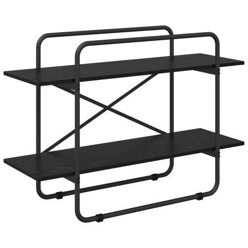 Рафт за книги 2 нива 100 x 35 x 70 см PB Черен дъб