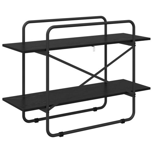 Рафт за книги 2 нива 100 x 35 x 70 см PB Черен дъб