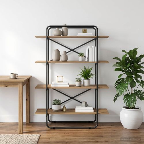 Рафт за книги 4 нива 100 x 35 x 140 см PB Дъб артизан