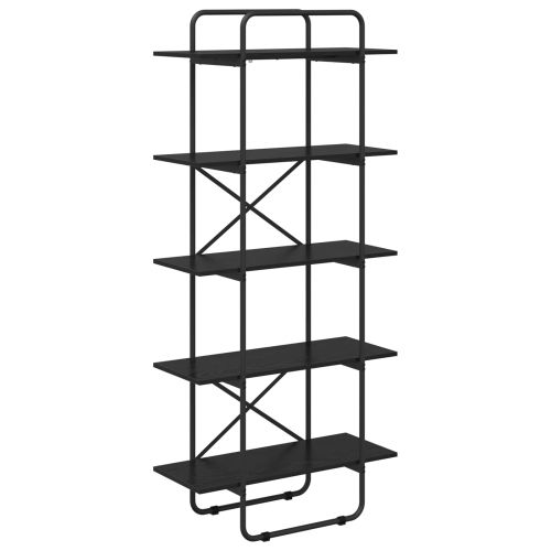 Рафт за книги 5 нива 60 x 35 x 175,5 см PB Черен дъб