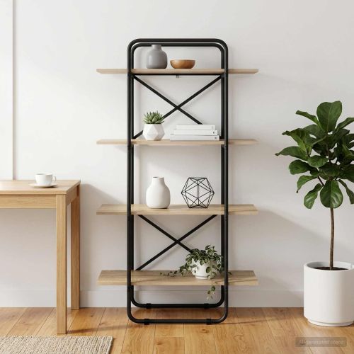 Рафт за книги 4 нива 60 x 35 x 140 см PB Дъб сонома