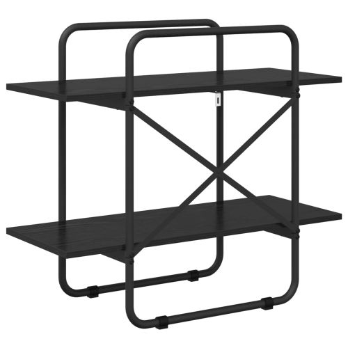 Рафт за книги 2 нива 80 x 35 x 70 см PB Черен дъб