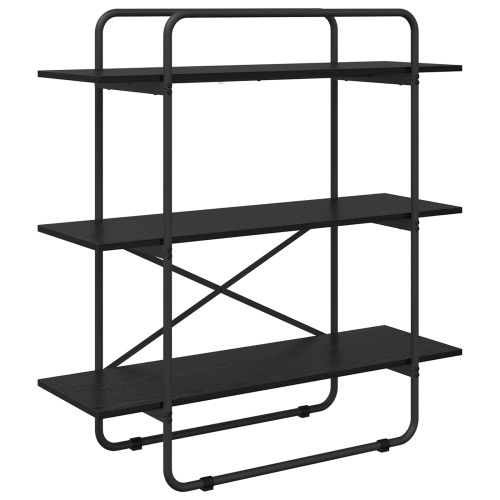 Рафт за книги 3 нива 100 x 35 x 105 см PB Черен дъб