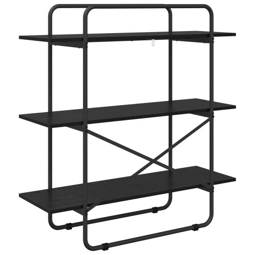 Рафт за книги 3 нива 100 x 35 x 105 см PB Черен дъб