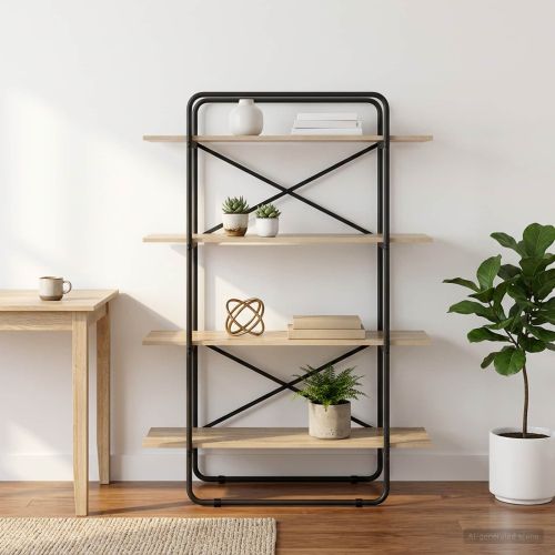 Рафт за книги 4 нива 100 x 35 x 140 см PB Дъб сонома