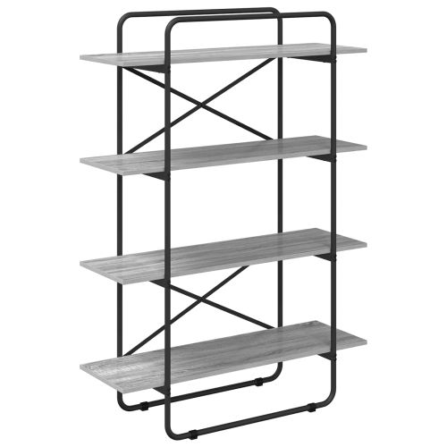 Рафт за книги 4 нива 100 x 35 x 140 см PB Сив Сонома