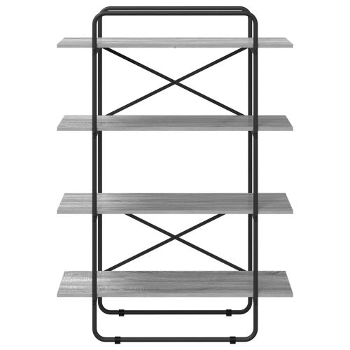 Рафт за книги 4 нива 100 x 35 x 140 см PB Сив Сонома