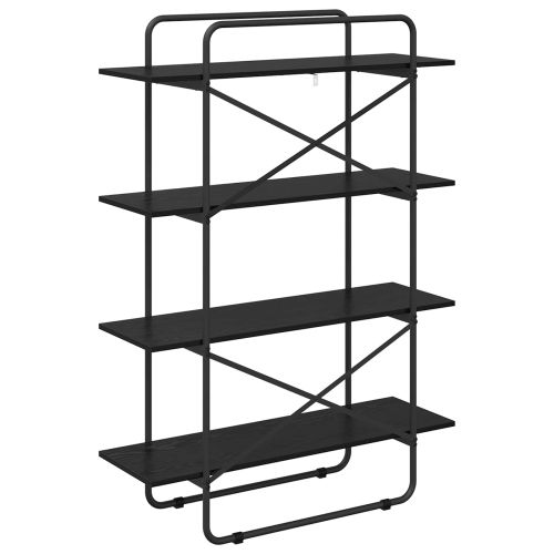 Рафт за книги 4 нива 100 x 35 x 140 см PB Черен дъб