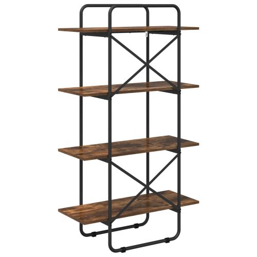 Рафт за книги 4 нива 80 x 35 x 140 см PB Опушен дъб