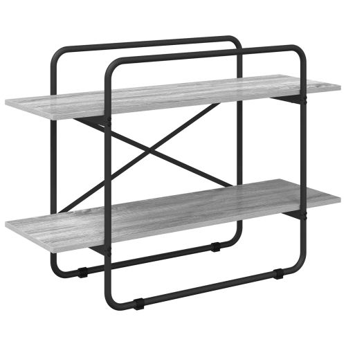 Рафт за книги 2 нива 100 x 35 x 70 см PB Сив Сонома