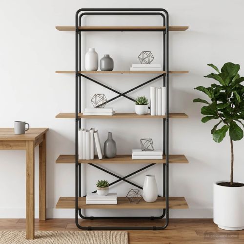 Рафт за книги 5 нива 100 x 35 x 175,5 см PB Дъб артизан