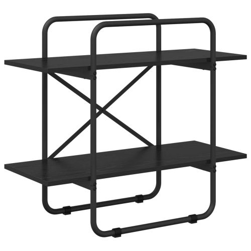 Рафт за книги 2 нива 60 x 35 x 70 cm PB Черен дъб