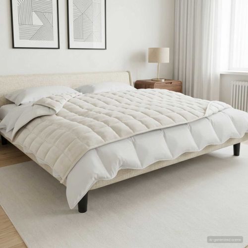 Тежко одеяло Бяло 120 x 180 cm 9 kg 100% Памук 205T