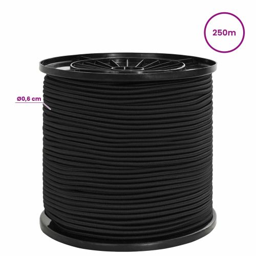 Бунджи въжета 6 mm Черно PP и гума