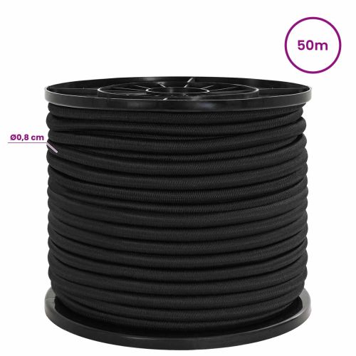 Бунджи въжета 8 mm Черно PP и гума