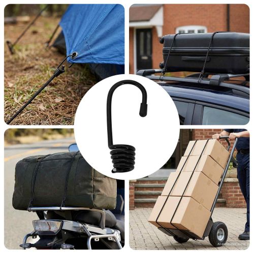 Куки 12 бр. Черно 4 мм x 5 см Стомана