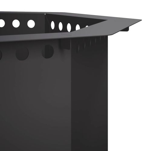 Ринг за огнище Черно 60 x 60 x 25 см Стомана