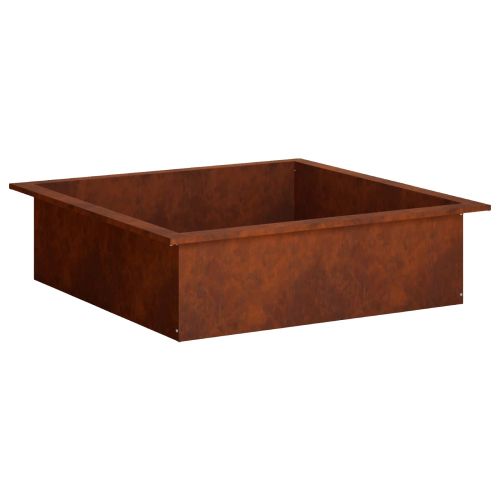 Ринг за огнище Ръждясало 90 x 90 x 25 см Кортенова стомана