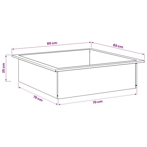 Ринг за огнище Ръждясало 90 x 90 x 25 см Кортенова стомана