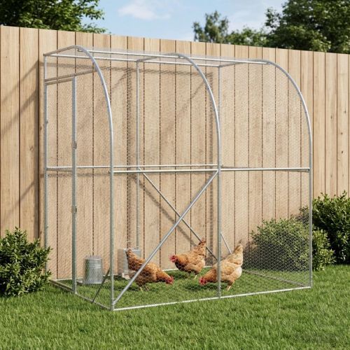 Кокошарник Сребристо 200 x 200 x 215 см Поцинкована стомана