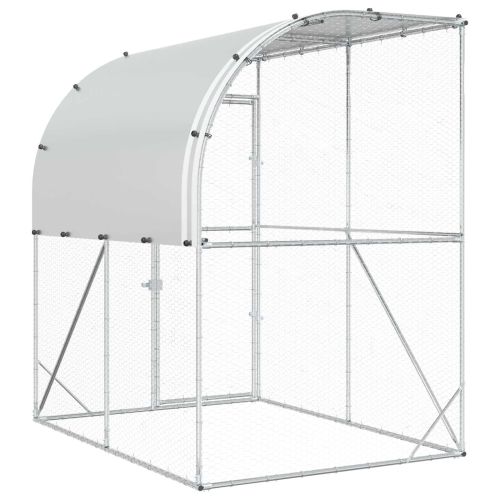 Кокошарник Сребристо 200 x 200 x 215 см Поцинкована стомана