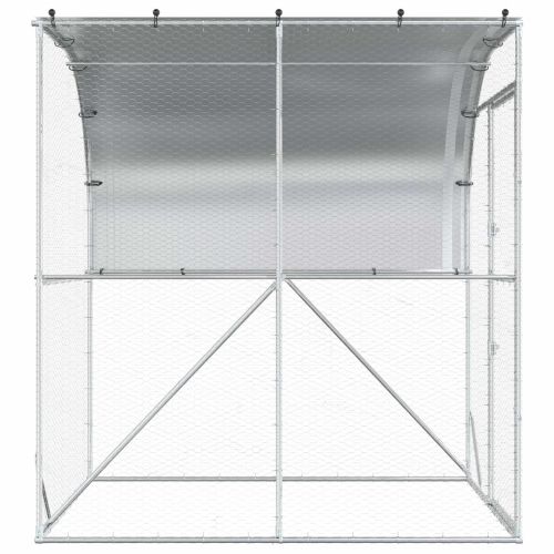 Кокошарник Сребристо 200 x 200 x 215 см Поцинкована стомана