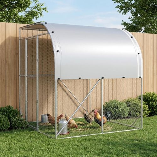 Кокошарник Сребристо 200 x 200 x 215 см Поцинкована стомана