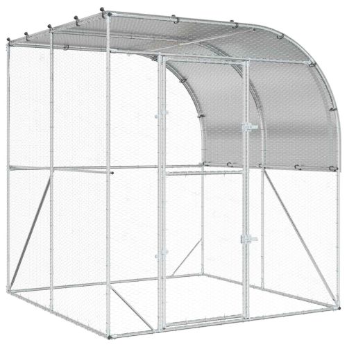 Кокошарник Сребристо 200 x 200 x 215 см Поцинкована стомана