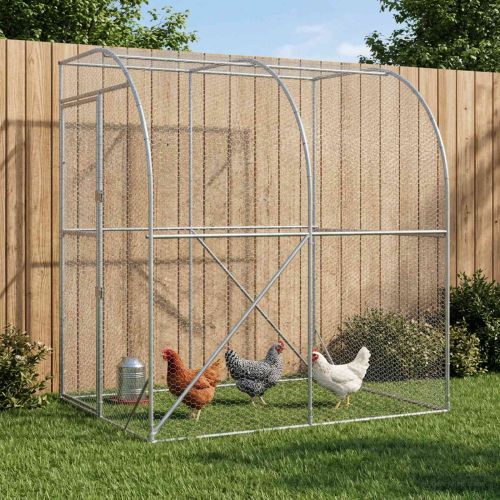 Кокошарник Сребристо 200 x 200 x 215 см Поцинкована стомана