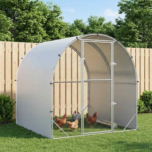 Кокошарник Сребристо 200 x 200 x 200 cm Поцинкована стомана
