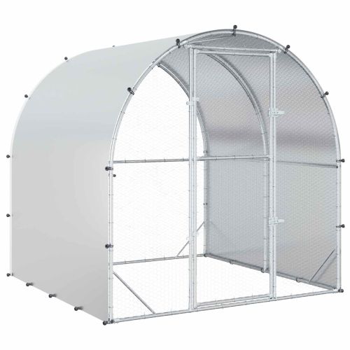 Кокошарник Сребристо 200 x 200 x 200 cm Поцинкована стомана