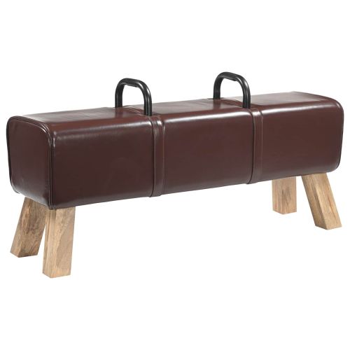 Пейка Тъмен кафяв 110 x 30 x 45 см Истинска