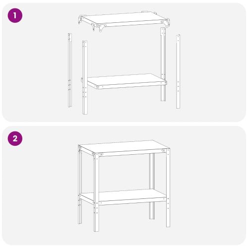 Маса за засаждане 80 x 50 x 80 cm Неръждаема стомана Сребристо
