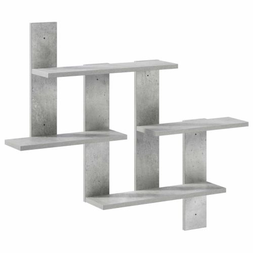 Стенен рафт Бетонно сиво 85 x 13,5 x 73,5 см