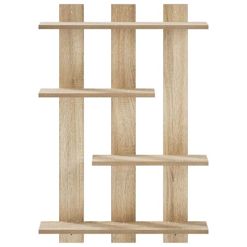 Стенен рафт Дъб сонома 61 x 13,5 x 88 см Инженерна дървесина