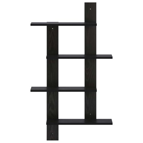 Стенен рафт Черен дъб 61 x 13,5 x 105 см Инженерна дървесина