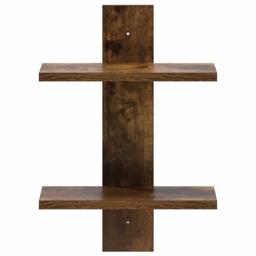 Стенен рафт Опушен дъб 30 x 13,5 x 43 см Инженерна дървесина