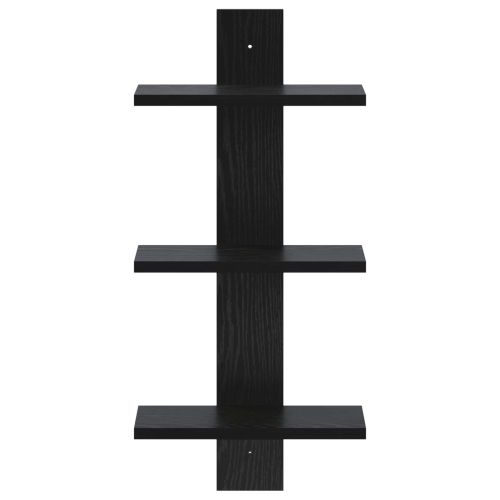 Стенен рафт Черен дъб 30 x 13,5 x 64,5 см Инженерна дървесина