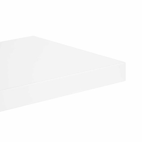 Стенен рафт Бяло 30 x 13.5 x 43 cm Инженерна дървесина