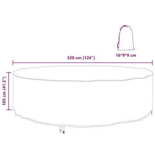 Покривало за мебели 320 x 320 x 105 см 210D оксфордска тъкан