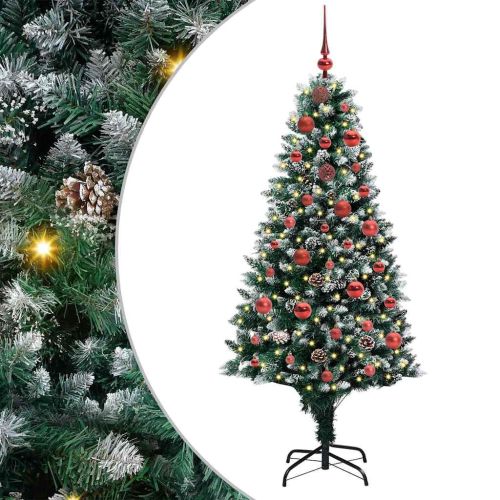 С изкуствено коледно дърво с 150 LED светодиода Зелен 150 cm