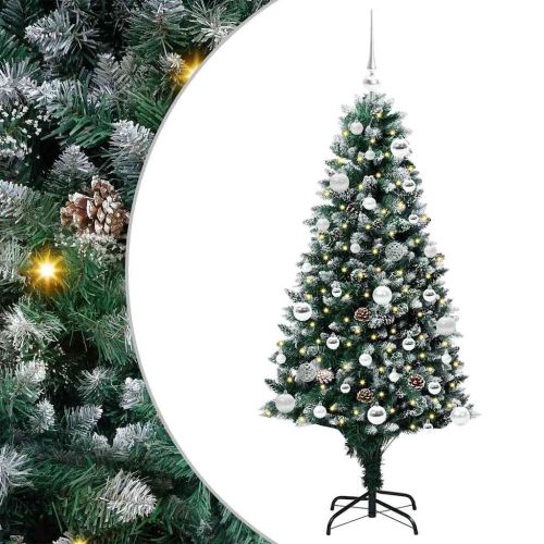 С изкуствено коледно дърво с 150 LED светодиода Зелен 150 cm