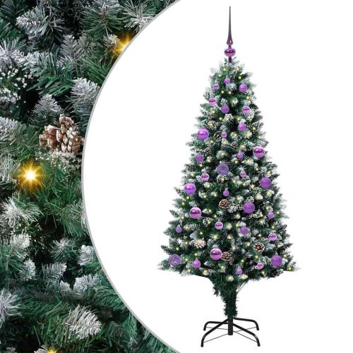 С изкуствено коледно дърво с 150 LED светодиода Зелен 150 cm